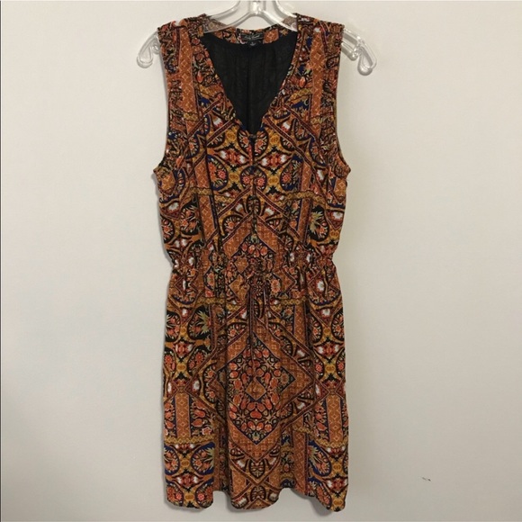 Lucky Brand Boho Dress with Gathered Waist - Picture 1 of 9